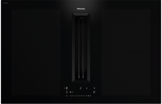 Индукционная варочная панель с вытяжкой MIELE KMDA 7676 FL-U BlackPerfection