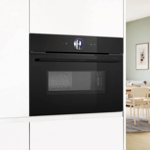 Компактный духовой шкаф с СВЧ Bosch CMG936AB1S