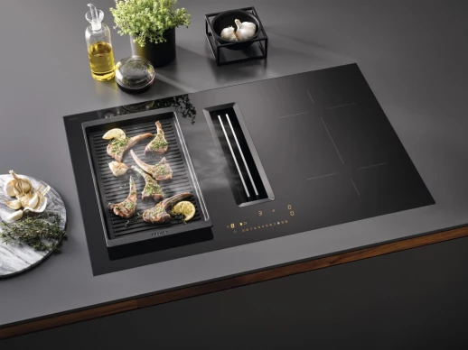 Индукционная варочная панель с вытяжкой MIELE KMDA 7473-1 FR Silence
