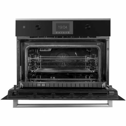 Компактный духовой шкаф с микроволнами Kuppersbusch CBM 6350.0 S3 Silver Chrome