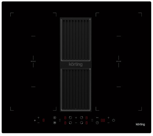 Индукционная варочная панель с вытяжкой Korting HIBH 68980 NB